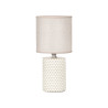CYLINDRICAL RELIEF TABLE LAMP BEIGE