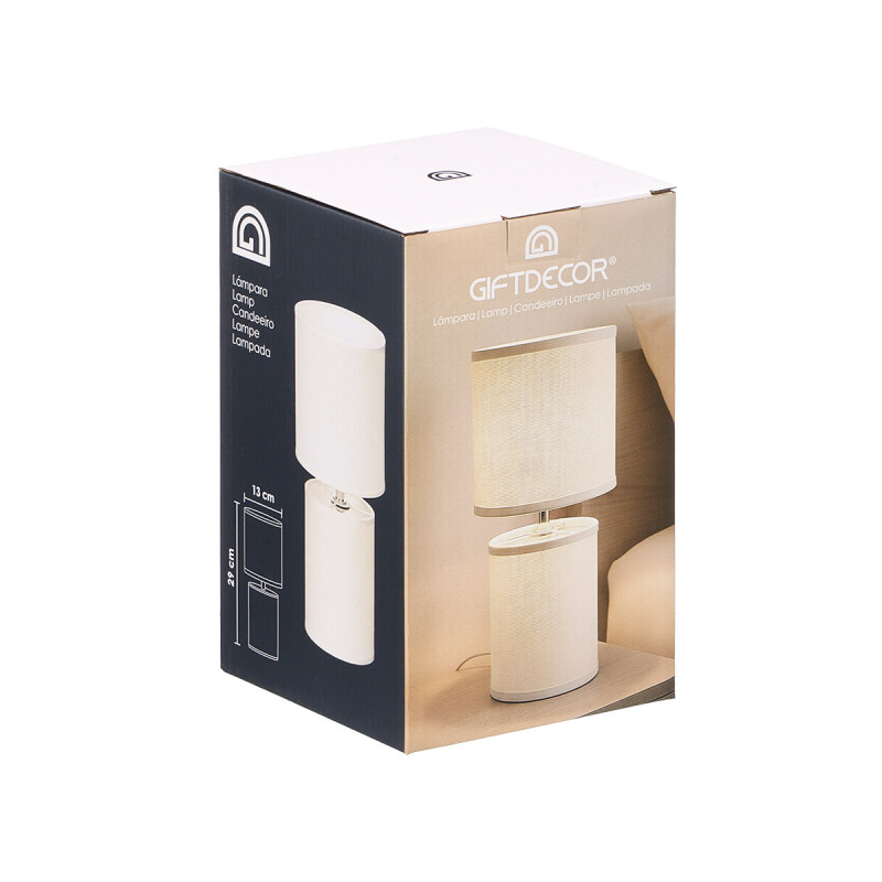 LAMPE A POSER TISSU BLANC