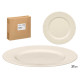 RAISED STRIPES FLAT PLATE PORCELAIN 27CM