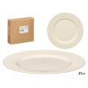 PLATO LLANO PORCELANA RELIEVE RAYAS 27CM