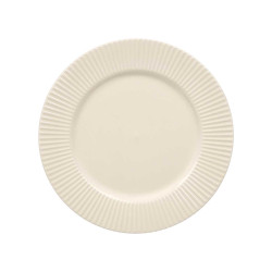 PIATTO PIANO PORCELLANA RIGHE RIALZATE 27CM