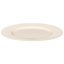 RAISED STRIPES FLAT PLATE PORCELAIN 27CM