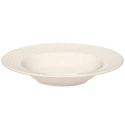 PIATTO FONDO PORCELLANA RIGHE RIALZATE 22CM