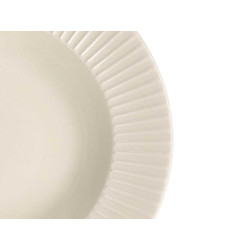 PIATTO FONDO PORCELLANA RIGHE RIALZATE 22CM