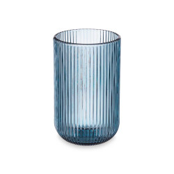 VERRE HAUT 430ML BLEU FONCÉ RAYURES