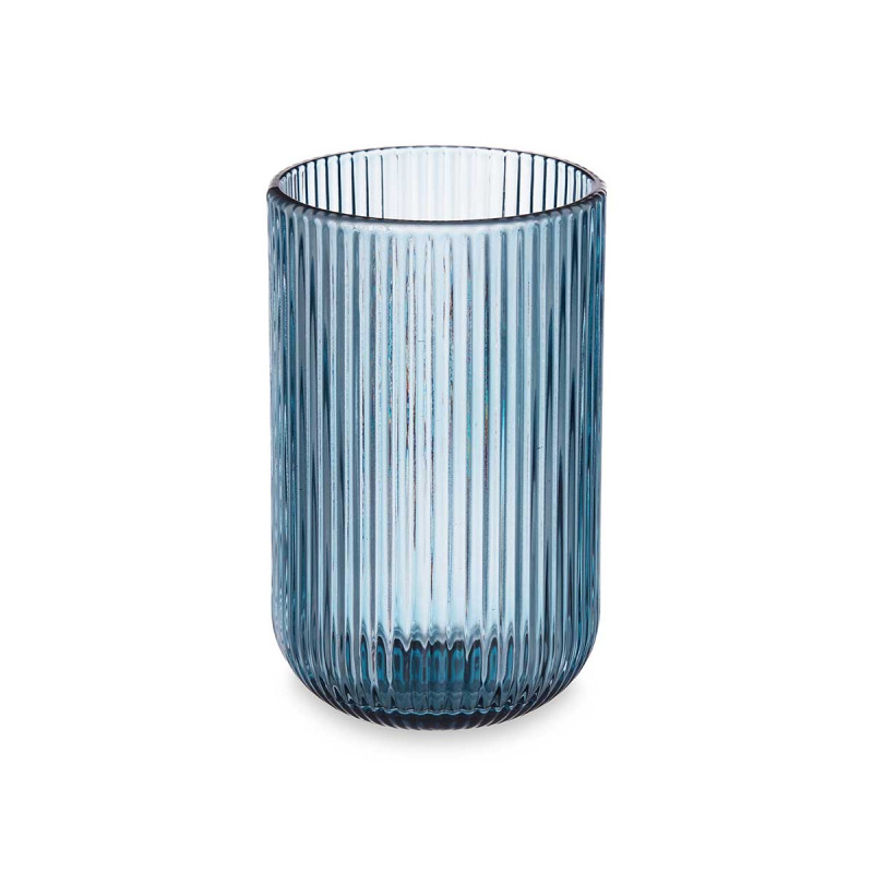 COPO ALTO 430ML AZUL ESCURO RISCAS
