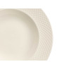 PLATO HONDO PORCELANA RELIEVE ROMBOS 22CM