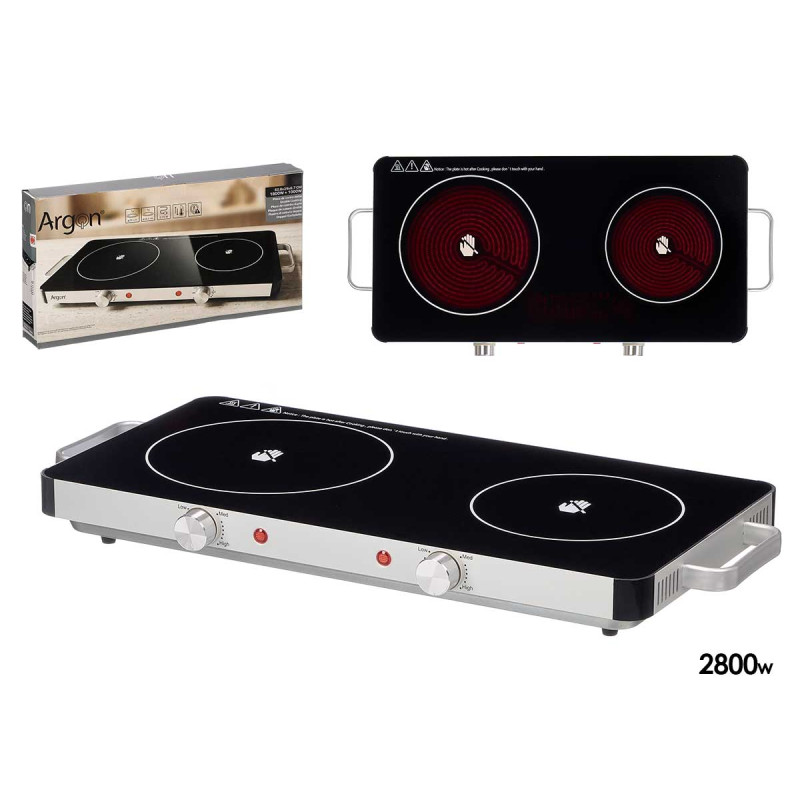 PLAQUE CUISSON INFRAROUGE POIGNÉES DOUBLE 2800W
