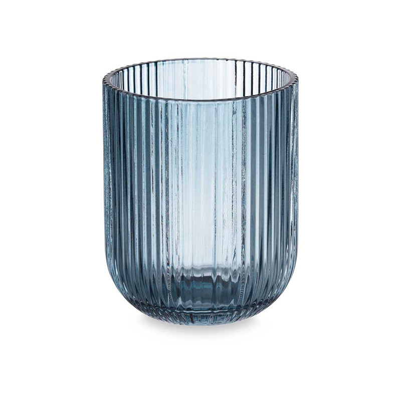 COPO BAIXO 270ML AZUL ESCURO RISCAS