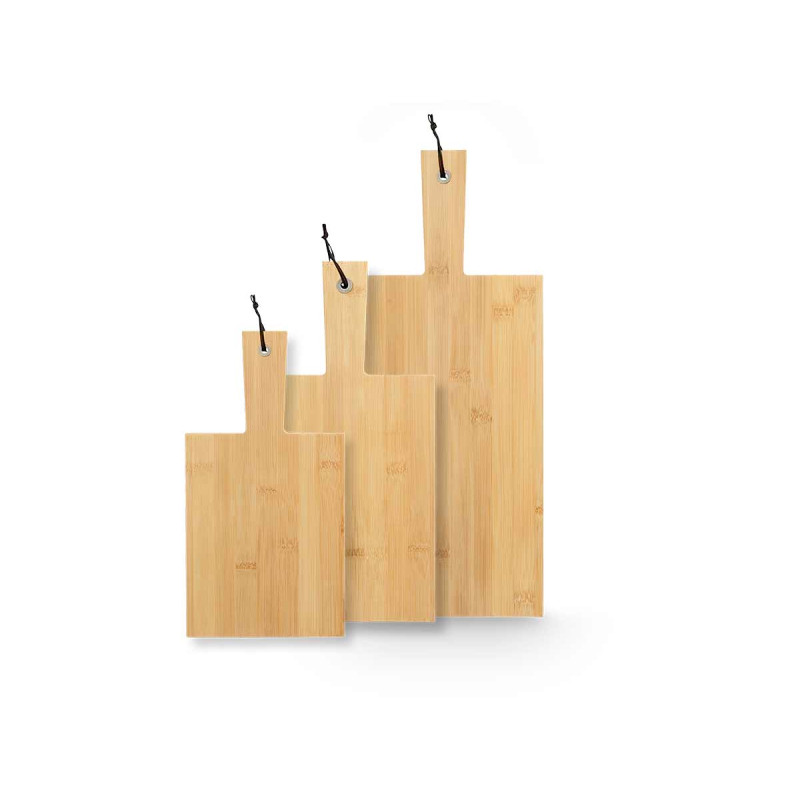 SET 3 CHOPBOARDS BAMBOO HANDLE