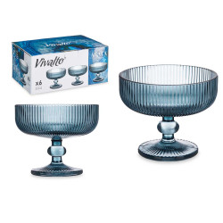 COUPE À GLACE 310ML BLEU FONCÉ RAYURES
