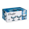TAÇA GELADO 310ML AZUL ESCURO RISCAS