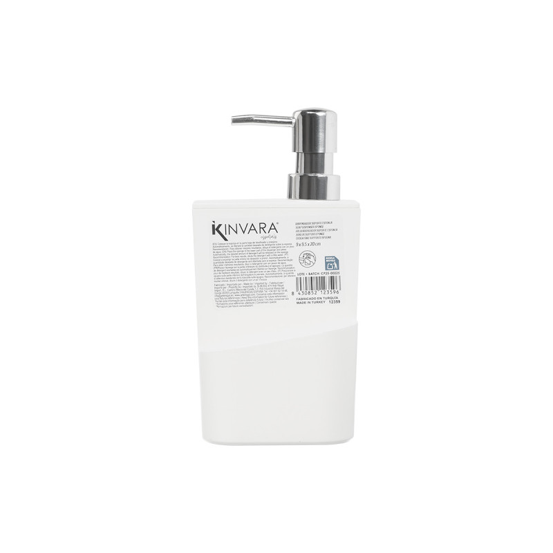 DISPENSADOR COM SUPORTE PARA ESPONJA BRANCO 650ML