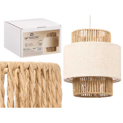 MEDIUM TRIPLE ROPE LAMPSHADE LAMP