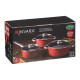 BATTERIE 6PCS ACIER CARBONE ROUGE