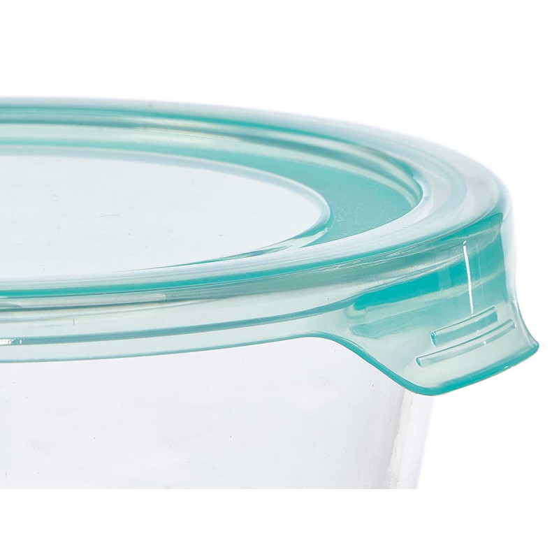 SET 3 FIAMBRERA VIDRIO REDONDA 620 950 1300ML