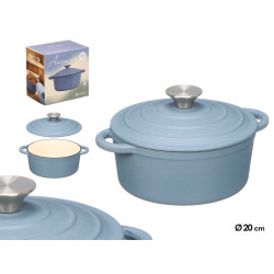 CASSERUOLA GHISA BLU 20CM