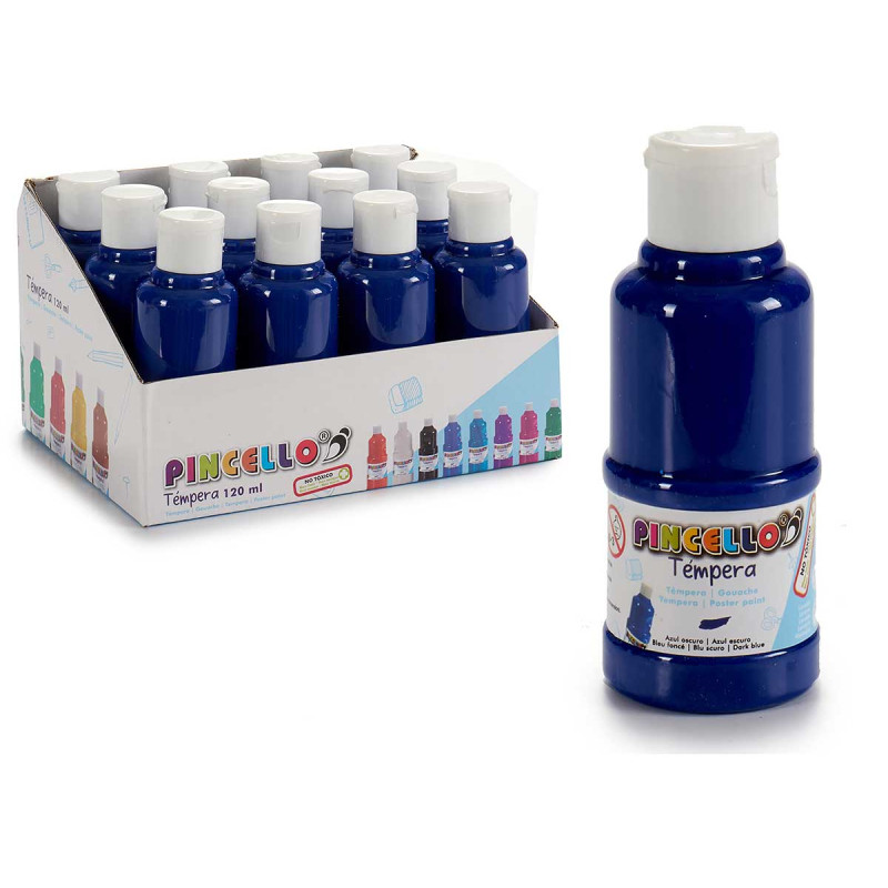 FRASCO PINTURA TEMPERA 120 ML AZUL ESCUR
