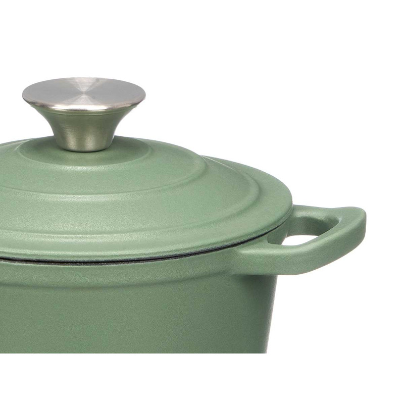 CASSERUOLA GHISA VERDE 34X17X10CM