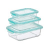 SET 3 FIAMBRERA VIDRIO RECTANGULAR 640 1040 1520ML