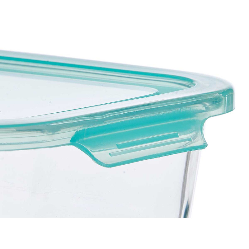 SET 3 FIAMBRERA VIDRIO RECTANGULAR 640 1040 1520ML