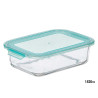 FIAMBRERA VIDRIO RECTANGULAR TAPA AZUL 1520ML