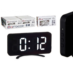 RELOJ ESPEJO NEGRO