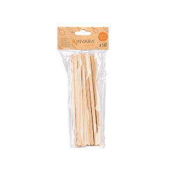 LOT 50 BÂTONNETS  CAFÉ AU LAIT  BOIS