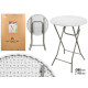 TABLE PLIANTE BLANCHE RONDE 80X80X110CM