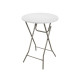 TABLE PLIANTE BLANCHE RONDE 80X80X110CM