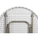 TABLE PLIANTE BLANCHE RONDE 80X80X110CM