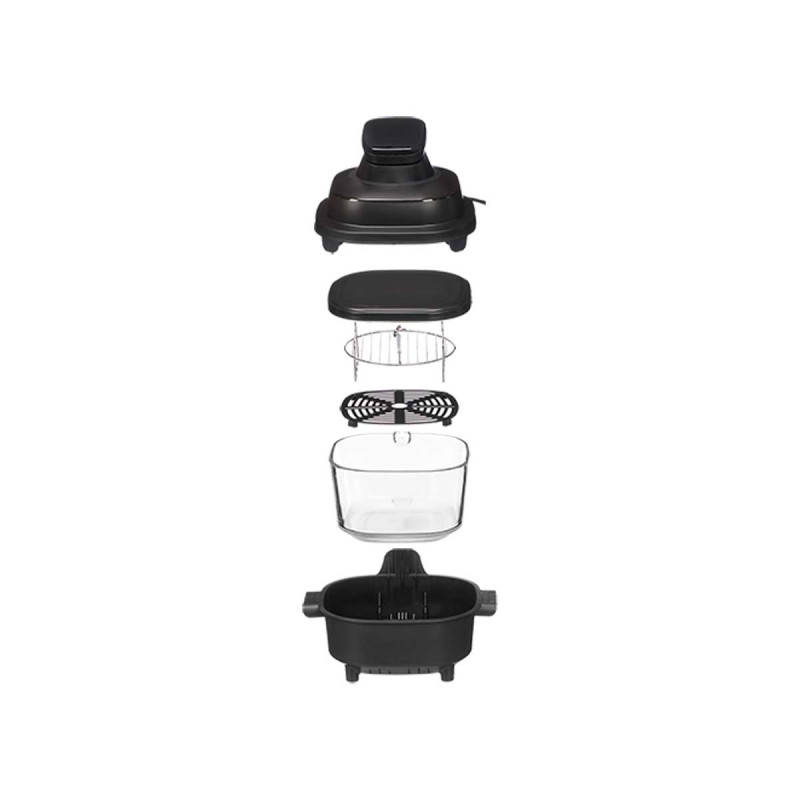FRIGGITRICE AD ARIA NERA VETRO 4,5L 1500W