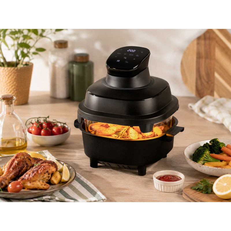 FRIGGITRICE AD ARIA NERA VETRO 4,5L 1500W