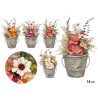 FLOWER BUCKET PLANTER ASSORTED 4 COLORS