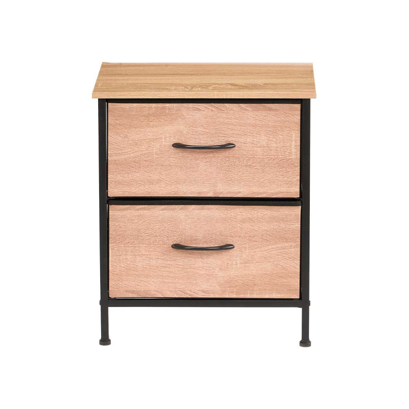 MEUBLE 2 TIROIRS EFFET BOIS