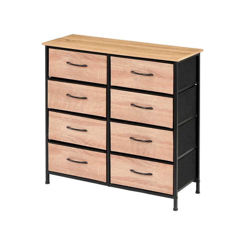MEUBLE 8 TIROIRS EFFET BOIS