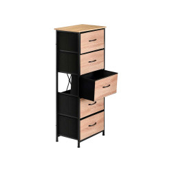 MEUBLE 5 TIROIRS EFFET BOIS