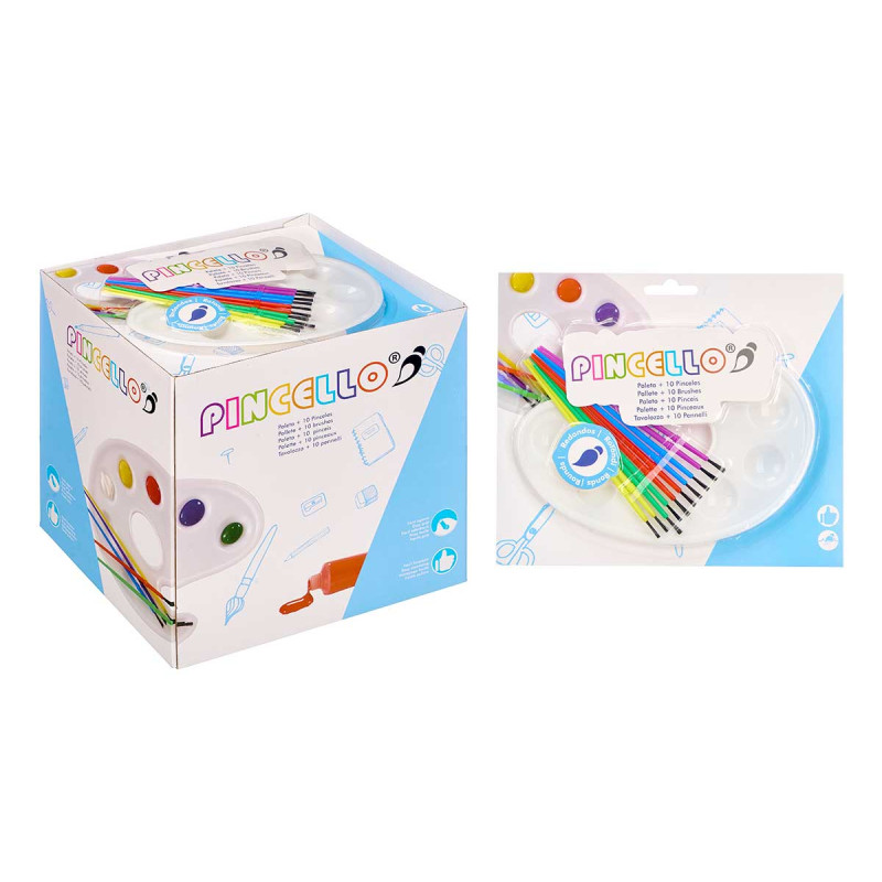 SET 10 PAINT BRUSH AND PALETTE