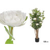 POT FLEUR ROSES BLANCHES 120 CM