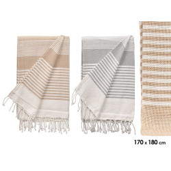 SARONGUE LISTRADO SORT 2 COR 170X180CM