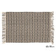 TAPIS COTON RAYURES NATUREL NOIR 60X90CM