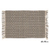 TAPPETO COTONE A RIGHE NATURALE NERO 60X90CM