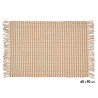 TAPPETO COTONE A RIGHE MARRONE NATURALE 60X90CM