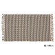 TAPPETO COTONE A RIGHE NATURALE NERO 80X140CM