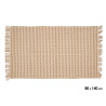 TAPPETO COTONE A RIGHE MARRONE NATURALE 80X140CM