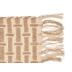 TAPIS COTON RAYURES NATUREL MARRON 80X140CM
