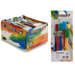 SET 6 PENNELLI PITTURA E SPUGNA