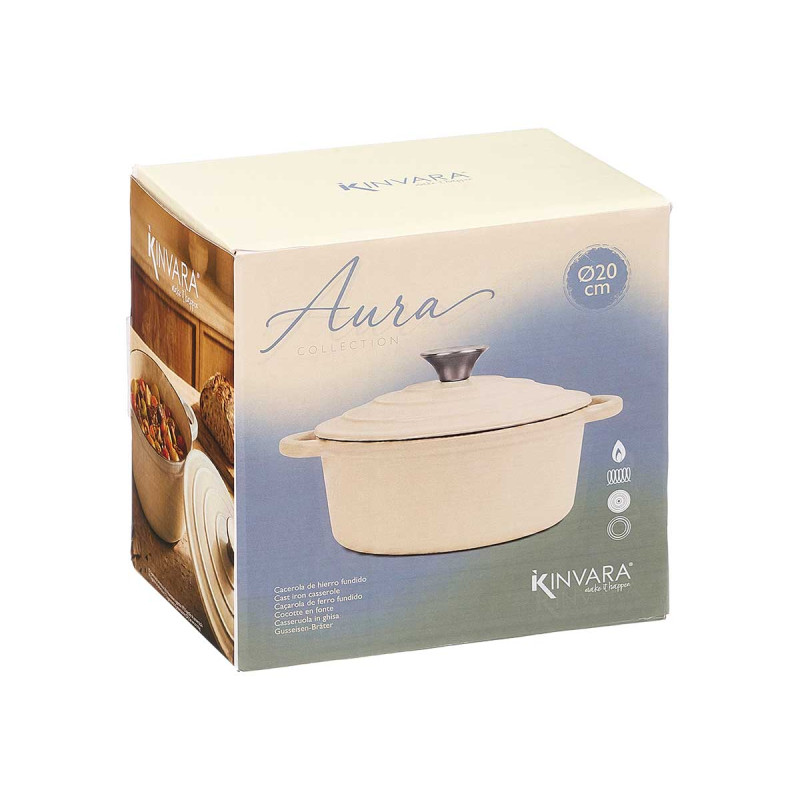 CASSERUOLA GHISA BEIGE 20CM