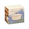 BEIGE CAST IRON CASSEROLE POT 20CM