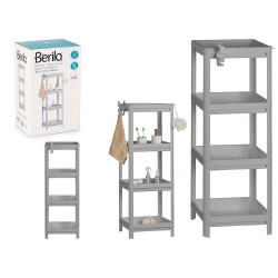 ESTANTERIA PLASTICO GRIS 4 BALDAS 100CM